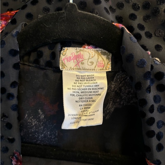 Free People Allure Velvet Tie Front Kimono - Picture 6 of 6